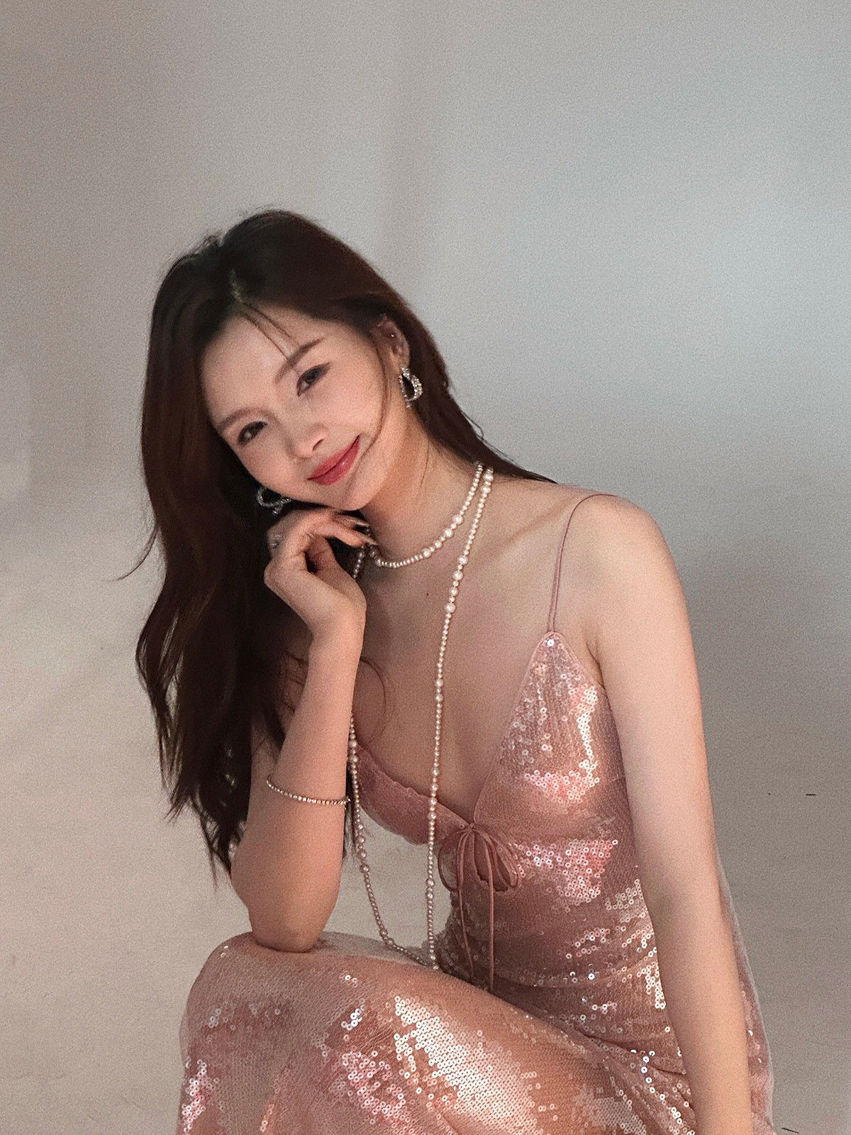 Sequin Tie Strap Top
