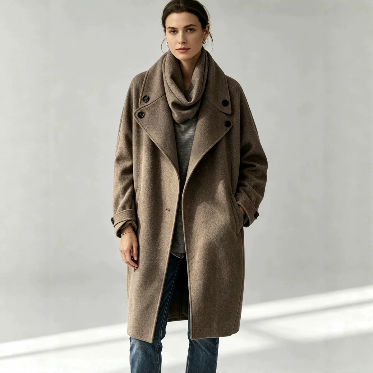 Mid-length Coat For Fall And Winter