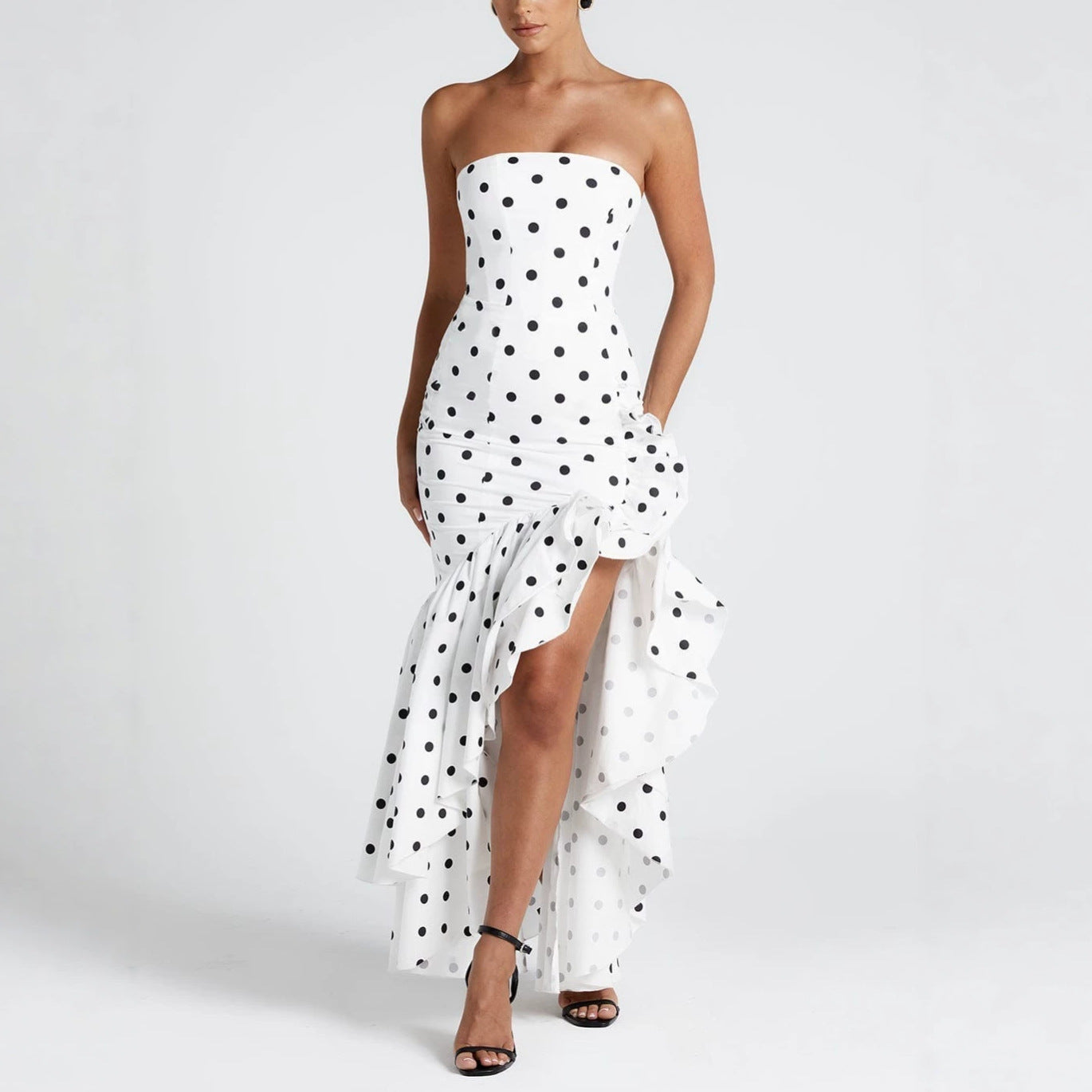 White [Polka Dots]