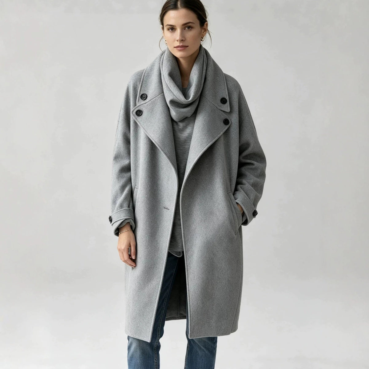 Mid-length Coat For Fall And Winter