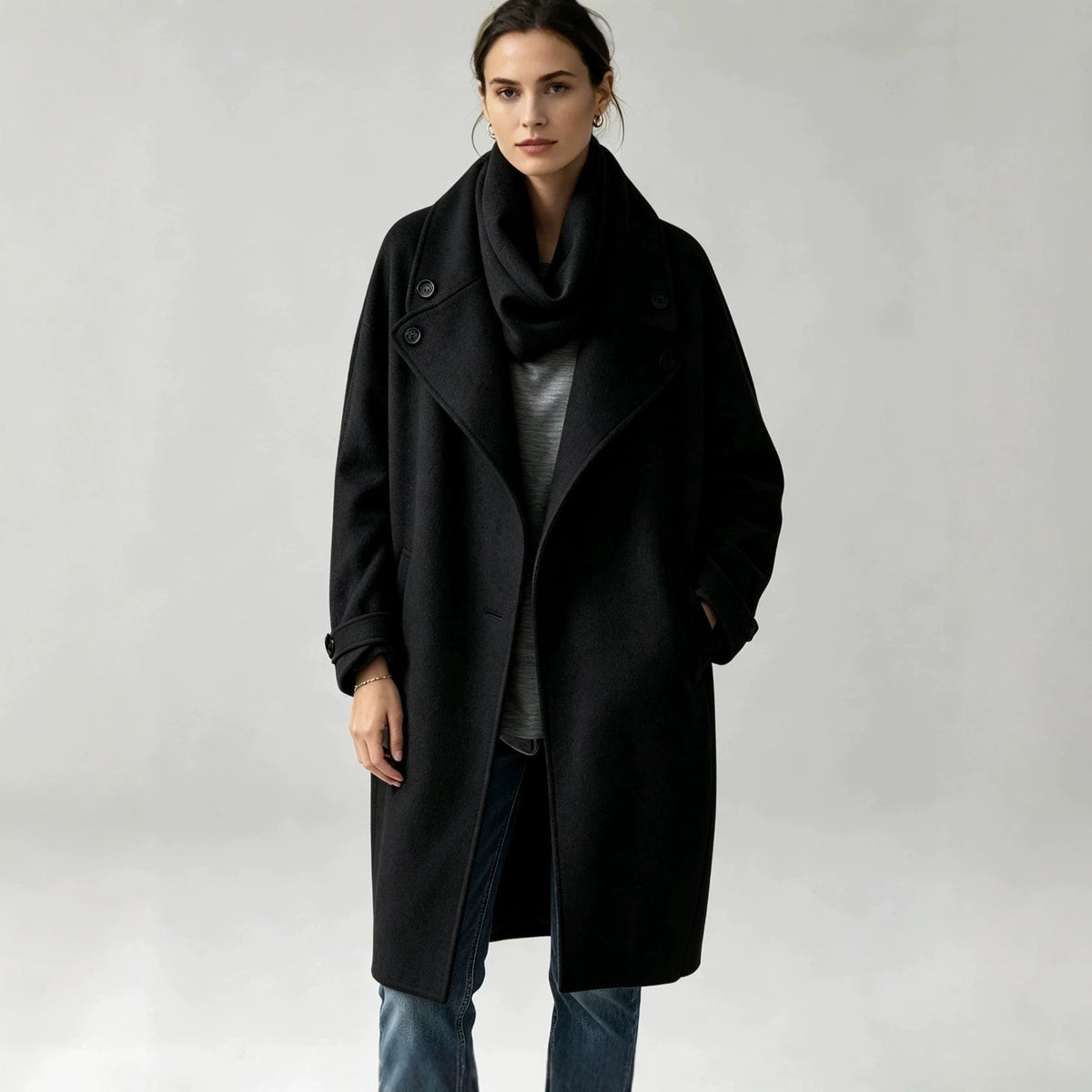 Mid-length Coat For Fall And Winter