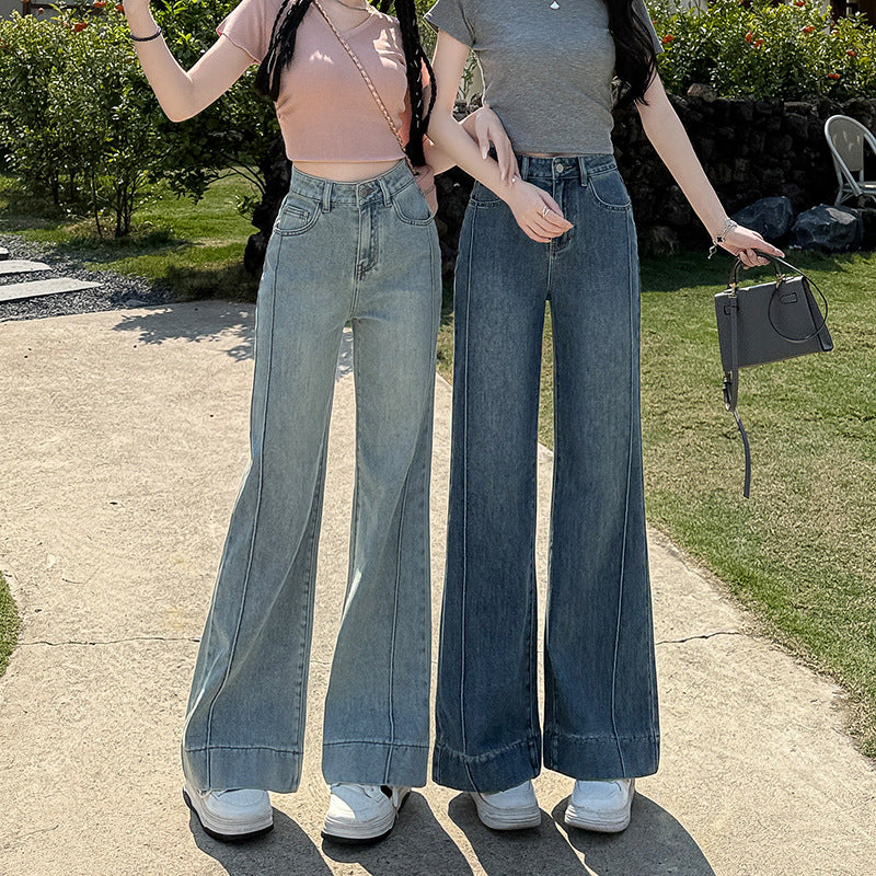 Loose-fit High-waisted Bootcut Jeans For Women