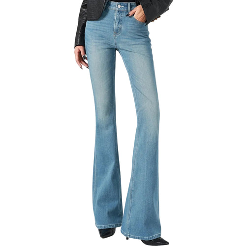 Light-Wash Flared Jeans