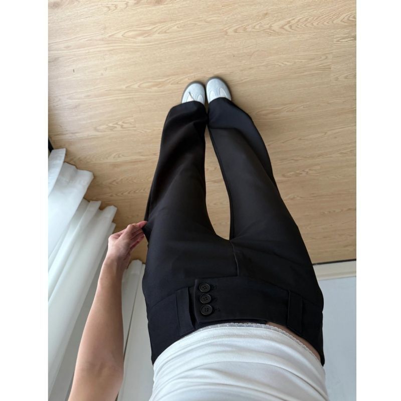 High-Waisted Wide-Leg Pocket Trousers