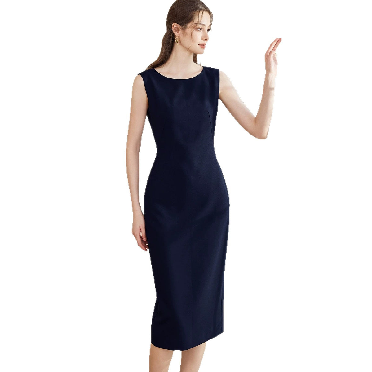 Sleeveless Waist-cinching Dress For Women