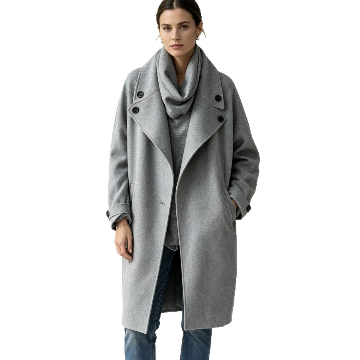 Mid-length Coat For Fall And Winter