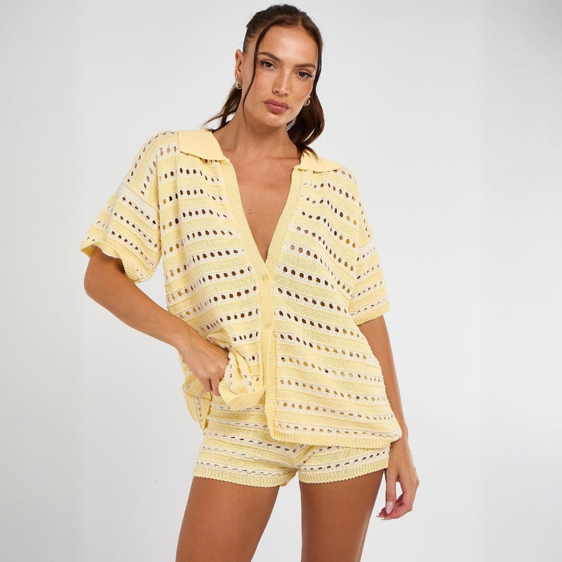 Yellow with white