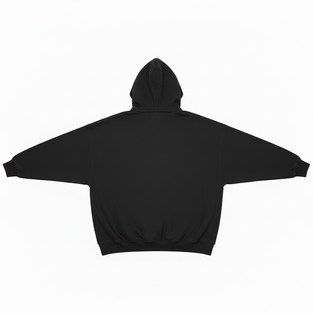 Back View Black Hoodie